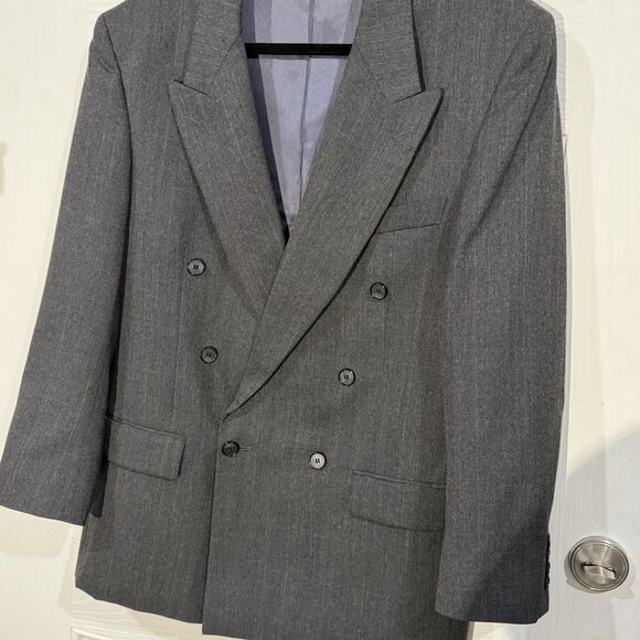 41R J RIGGINGS HUNTING HORN Gray Suit Jacket Sport Coat Blazer - Picture 3 of 7